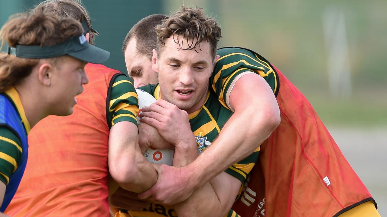 Cameron Murray, pictured training for the Kangaroos, has a great try-scoring record in Tests. Picture: NRL Photos