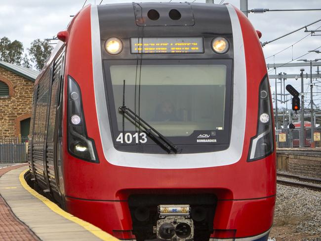ADELAIDE, AUSTRALIA - Advertiser Photos JUNE 12, 2022: People enjoy a free train ride on the newly opened Gawler Line at Gawler Train Station, SA. Picture Emma Brasier
