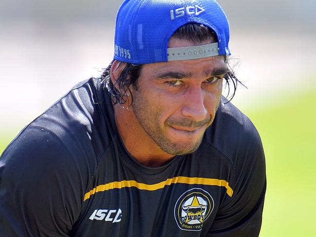 The NQ Cowboys pre-season training at the Townsville Sports Reserve. Johnathan Thurston. Picture: Wesley Monts