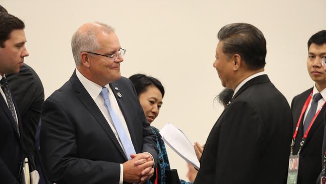 Scott Morrison meets with President Xi Jinping during the G20 in Osaka in 2019. Picture: Adam Taylor Adam Taylor/PMO