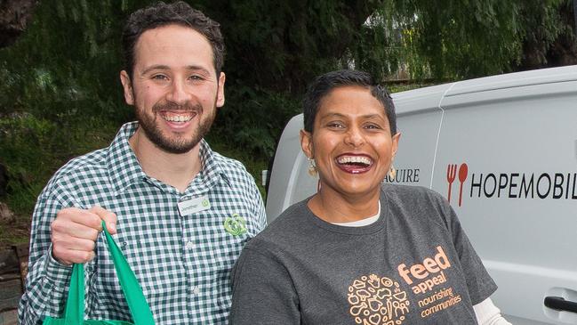 Woolworths Victorian Operations Manager Johnathon Gretch and Feed Appeal chief executive Katherine Gokavi-Whaley hope the 2020 Feed Appeal will help feed those most in need