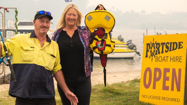 Lakes Entrance is among the bushfire-affected communities that’s open for business after the fire threat. Picture: Jason Edwards