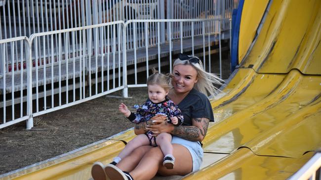 Families at the Lights on the Hill Trucking Memorial event at Gatton on Saturday, September 30, 2023.