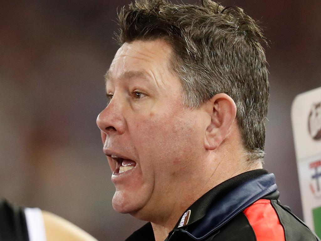 St Kilda coach Brett Ratten has had some hard conversations with his players. Picture: Michael Willson/AFL Photos via Getty Images