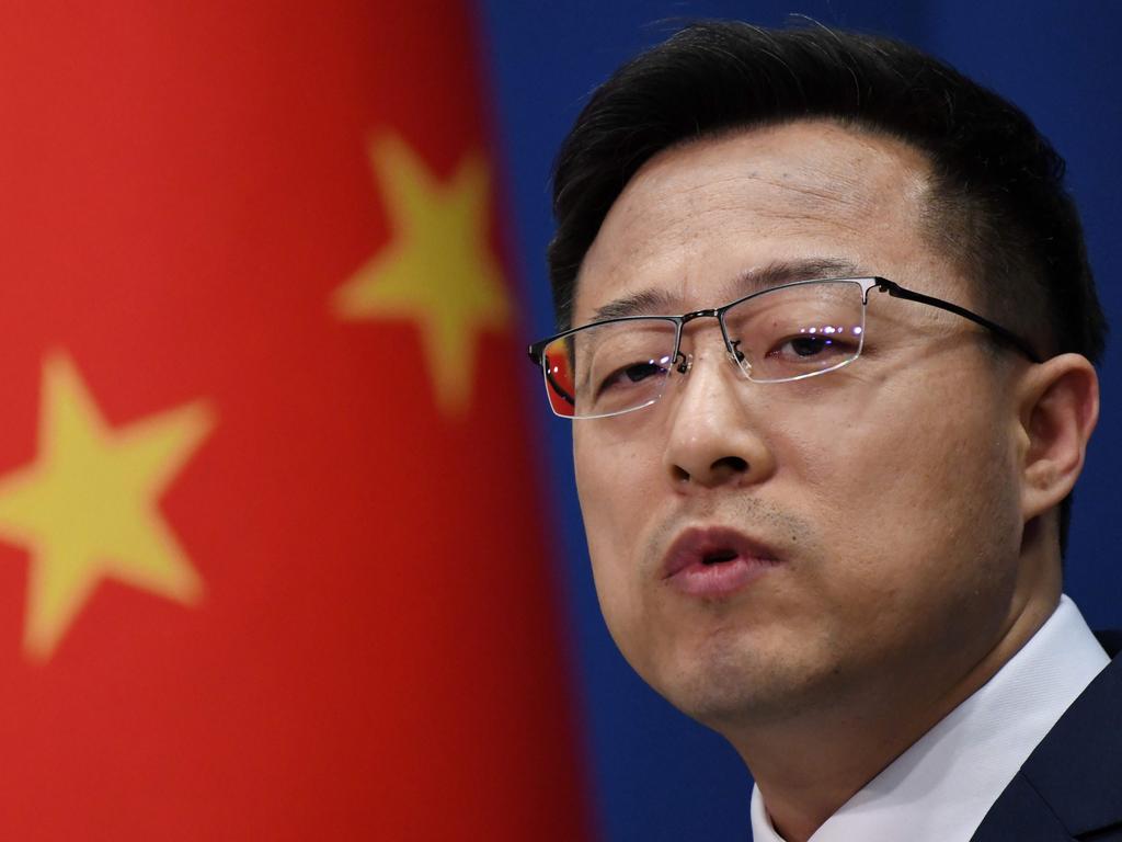 Outspoken Chinese Foreign Ministry representative Zhao Lijian downplayed accusations of coercion. Picture: Greg Baker/AFP