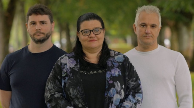 Peter Boghossian, right, pictured with James Lindsay and Helen Pluckrose, has quit his job at a US university claiming it has become a ‘social justice factory’.