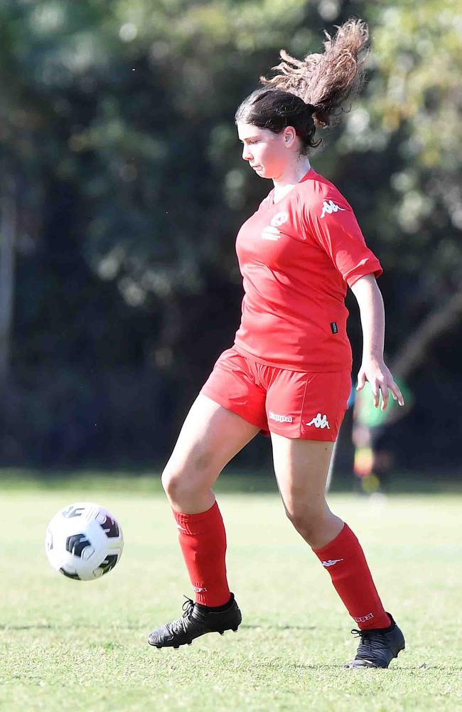 Football Queensland Community Cup carnival, Maroochydore. U15-17 girls, Metro South V Central Coast. Picture: Patrick Woods.