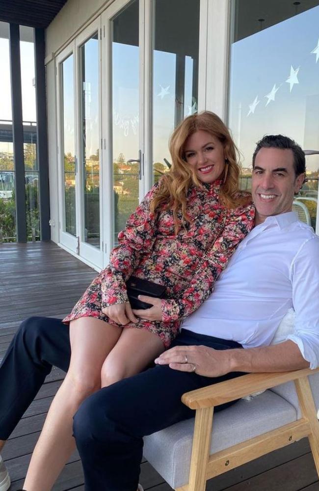 Isla Fisher on her 45th birthday with Sasha Baron Cohen Feb 4 2021 Picture: Instagram