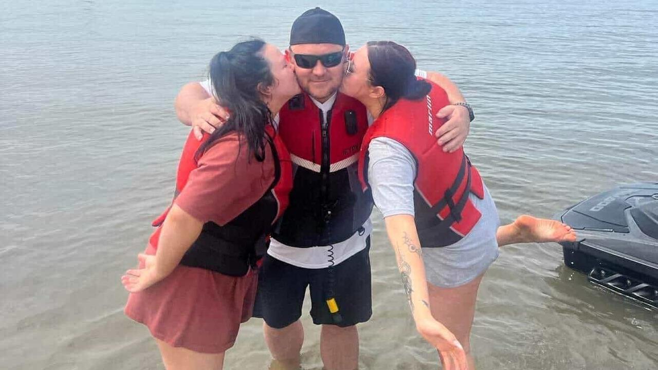 Adam Loughrey with his daughters Keyarah and Kora. Photo: Contributed.