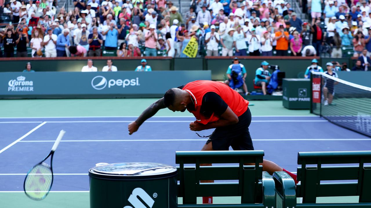 Nick Kyrgios was not happy. Photo by Clive Brunskill/Getty Images