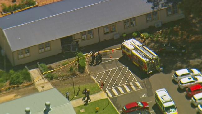 Banksia Road Primary School after the crash. Picture: Seven News