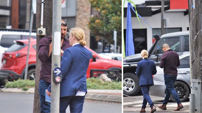 Restaurant owner Ramadan Elattar leaving the Toowoomba Courthouse with his lawyer on Thursday morning, February 23. Picture: News Regional Media