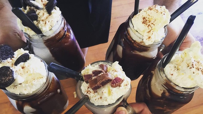 The heavenly collection of milkshakes at Fuel and Co. Picture: Instagram