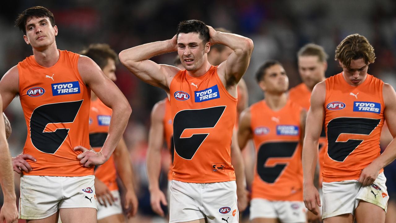 The Giants will hope to get their season back on track against St Kilda next weekend. (Photo by Quinn Rooney/Getty Images)