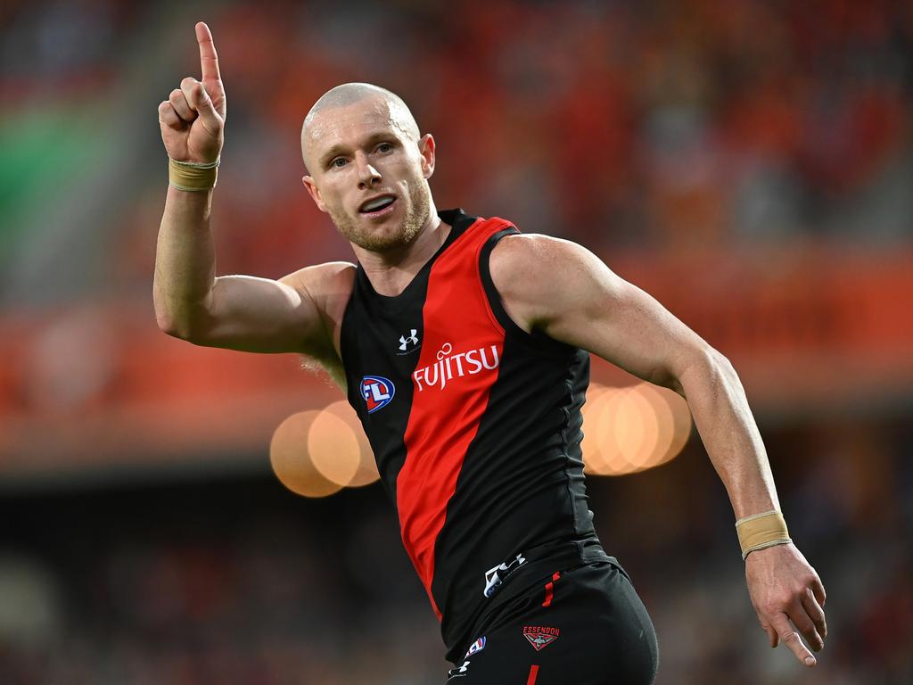 Nick Hind was one of Essendon’s best on Sunday. Picture: Albert Perez/AFL Photos via Getty Images.