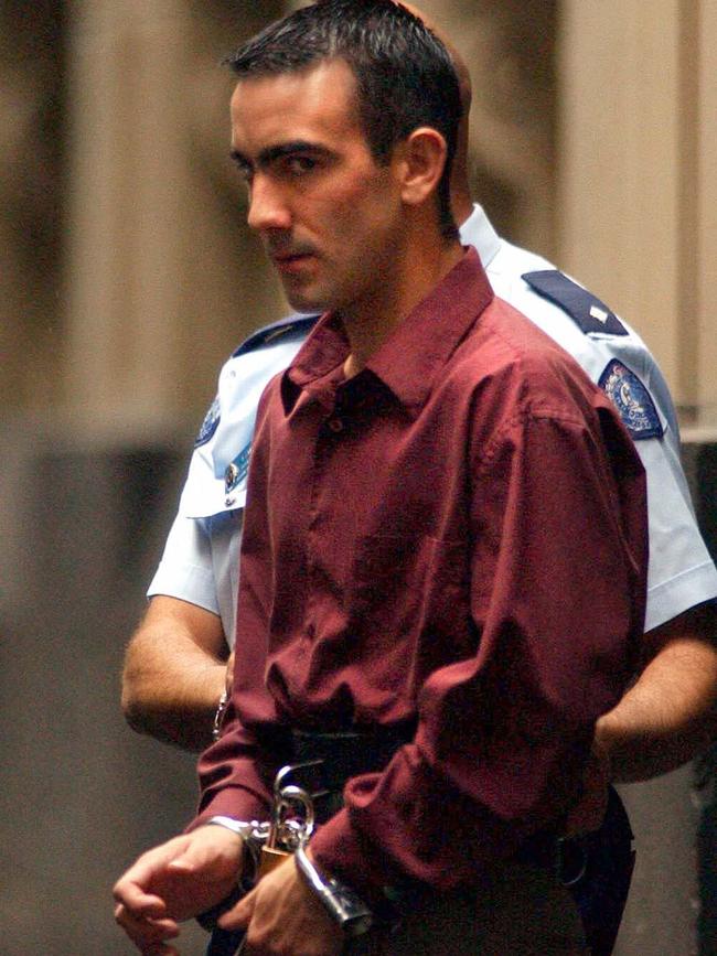 Jason Roberts outside the Supreme Court of Victoria in 2002. Picture: Joe Castro