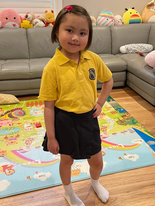 Maddy on her first day of Year 4 this week. Picture: Supplied