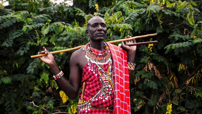 A Maasai man in Sanctuary Olonana.