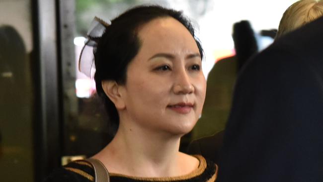 Huawei CFO Meng Wanzhou leaves a Canadian court. Picture: AFP