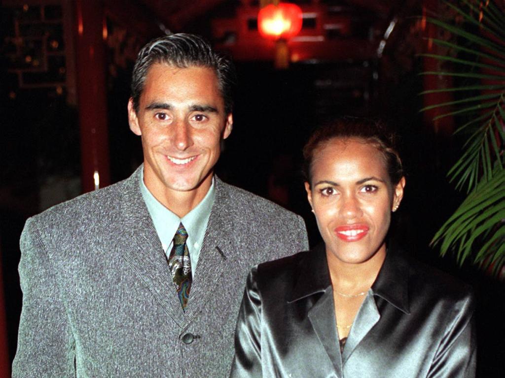 Nic Bideau with Cathy Freeman in 1996.