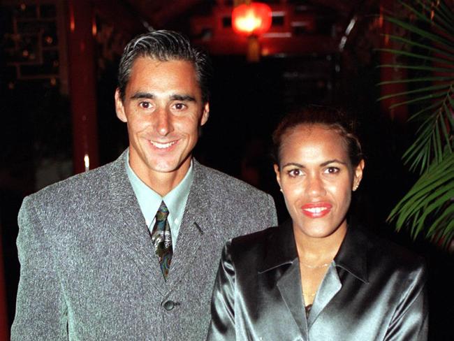 Nic Bideau with Cathy Freeman in 1996.