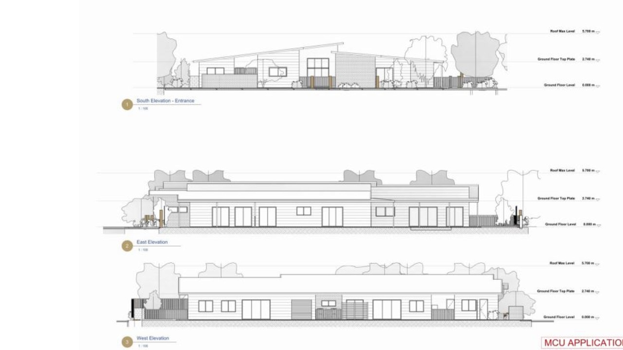 This image shows the proposed design of the child care centre for Denning St, North Rockhampton.