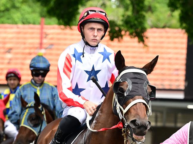 Jockey Adin Thompson is in terrific riding form. Picture: Grant Peters, Trackside Photography.
