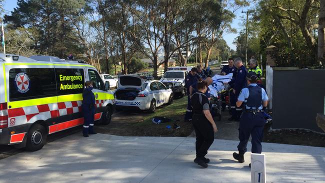 The man was treated at the scene before being transported by road to Westmead Hospital. Picture: CareFlight