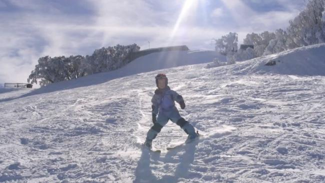 Anthony was just a child when she started skiing. Picture: Supplied