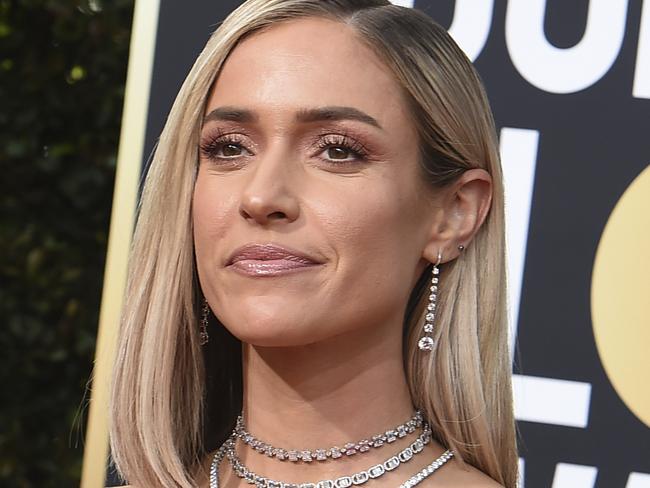 FILE - In this Jan. 5, 2020, file photo, Kristin Cavallari arrives at the 77th annual Golden Globe Awards at the Beverly Hilton Hotel in Beverly Hills, Calif. Reality TV star Cavallari and former Chicago Bears quarterback Jay Cutler are getting divorced. Cavallari announced Sunday, April 26, 2020, in an Instagram post that the couple are breaking up after after seven years of marriage and a decade together. (Photo by Jordan Strauss/Invision/AP, File)