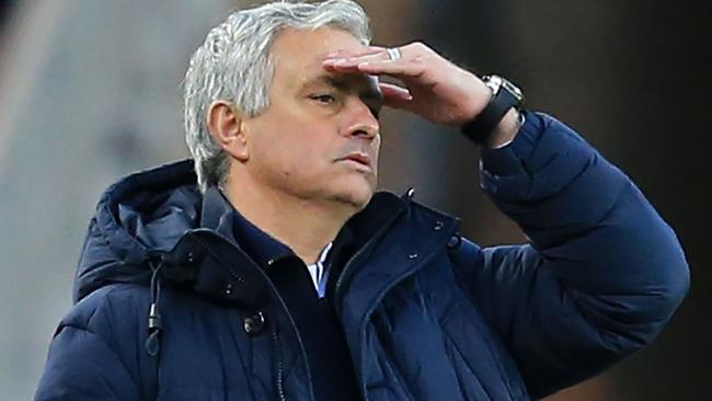 Jose Mourinho feels it during Spurs’ FA Cup draw with Middlesbrough. Photo: Lindsey Parnaby / AFP