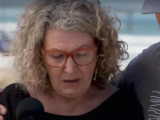 Debra Robinson breaks down as she speaks. Picture: ABC 10 NEWS