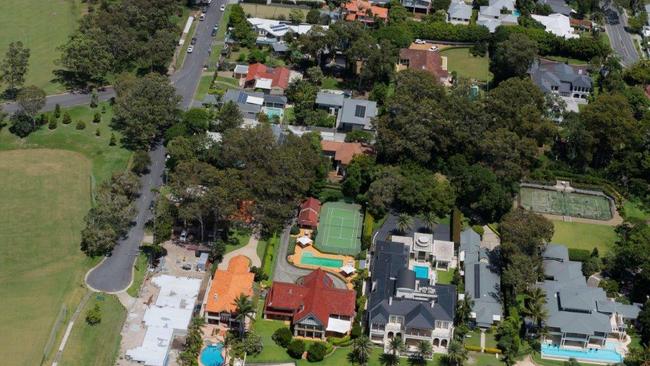 The new Sweeney mansion underway on the left, at the head of Winchester St. Picture: Supplied