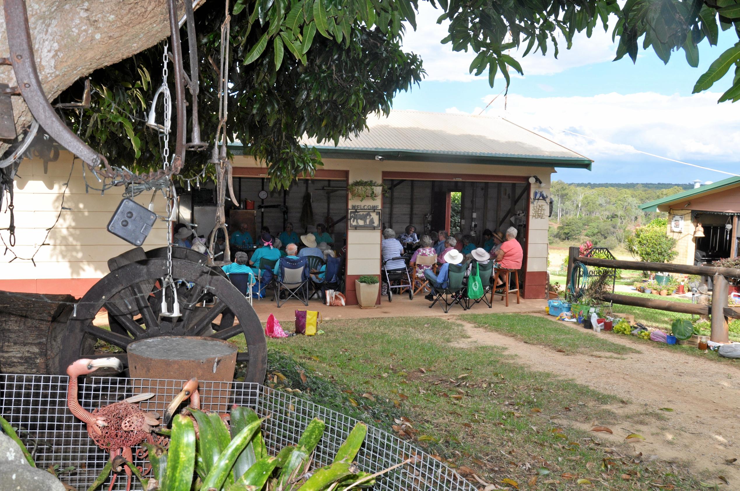 Monto Garden Club visits Roy and Bev Marbach's property. Picture: Mackenzie Colahan