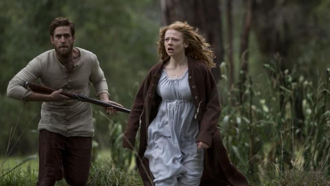 Oliver Jackson-Cohen and Sarah Snook in The Secret River