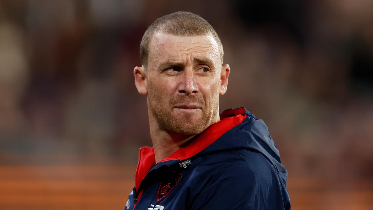 Simon Goodwin, Senior Coach of the Demons. Photo by Michael Willson/AFL Photos via Getty Images