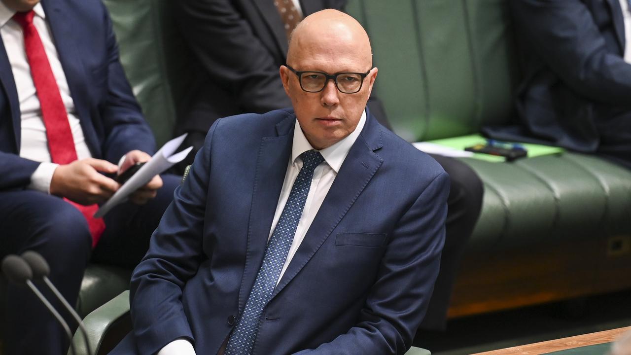 Opposition Leader Peter Dutton wants Prime Minister Anthony Albanese to address his and Gallagher’s involvement. Picture: NCA NewsWire / Martin Ollman