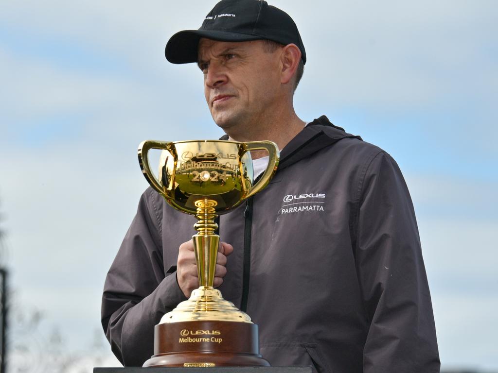 Trainer Chris Waller talks up the chances of $101 pop Valiant King. Picture: Vince Caligiuri / Getty Images