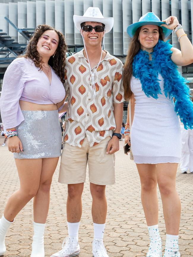 SYDNEY, AUSTRALIA - Daily Telegraph Photos February 26, 2024: Gabby, Patrick and Sienna at Taylor Swift's The Eras Tour concert held at Accor Stadium in Sydney. Picture: Christian Gilles