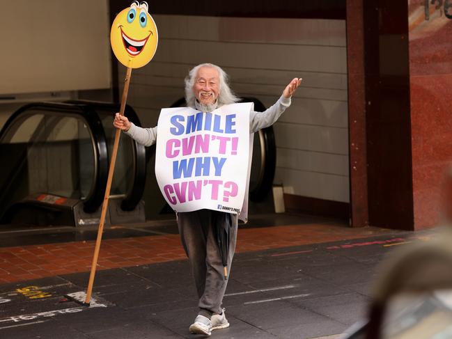 Sydney activist Danny Lim pictured near Downing Centre Courts in June. Picture: Damian Shaw