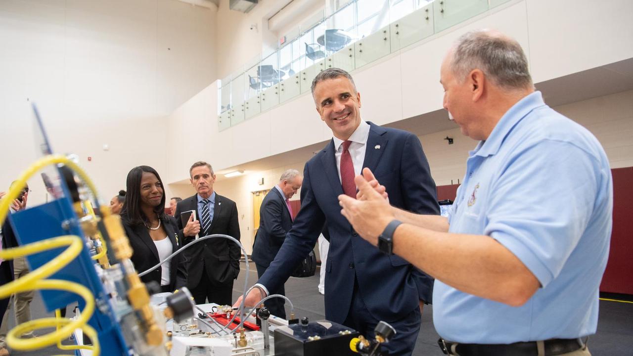 SA Premier Peter Malinauskas visits the Newport News shipyard in the US. Picture: Supplied