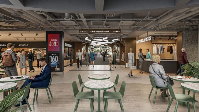 An artist's impression inside the renovated Post Office Square.