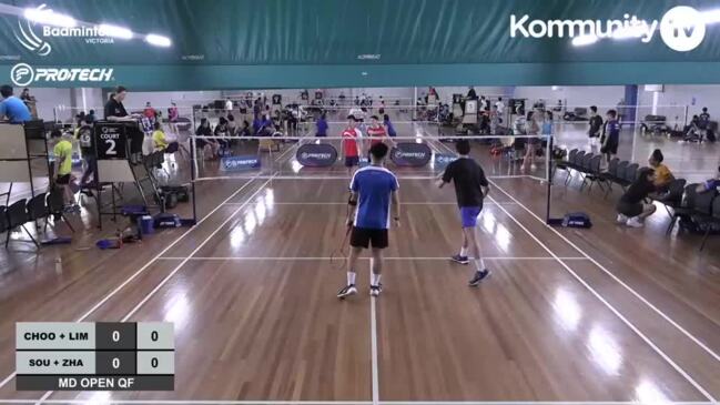 Replay: Victorian Open Badminton Championships Day 1 - Kenneth Choo & Ming Chuen Lim v Pascal Souksavat & Elton Zhang (MD Open quarter final)