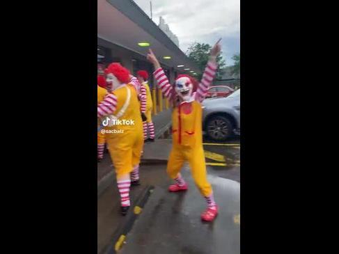 Sacre Coeur students take over Maccas for muck-up day