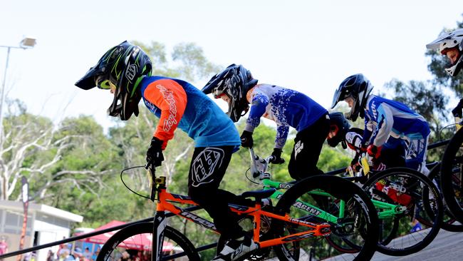 Action from the Castle Hill BMX Club's annual BMX Open.