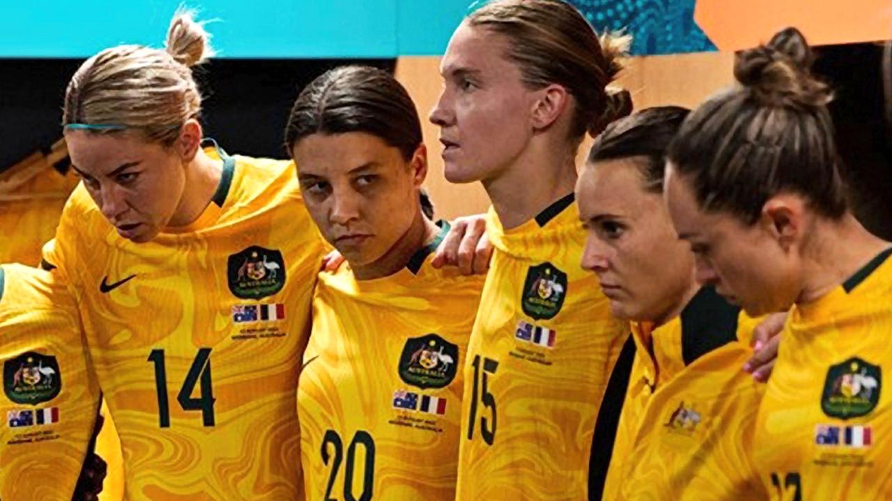 Matildas Instagram picture posted during World Cup. L-R: Alanna Kennedy, Sam Kerr, Claire Hunt, Kyah Simon and Mackenzie Arnold