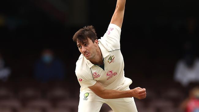 Cummins in action against India at the SCG in January. Picture: Ryan Pierse/Getty Images