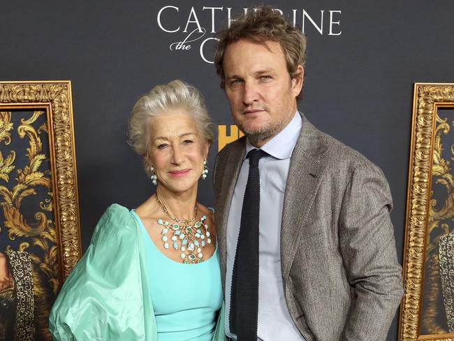 Helen Mirren, left, and Jason Clarke attend the LA Premiere of Catherine the Great. Picture: Willy Sanjuan/Invision/AP