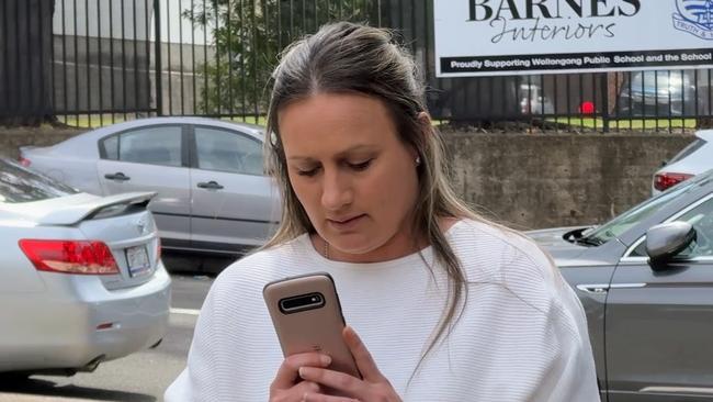 Kaylah Williams outside Wollongong District Court on Friday. Picture: Dylan Arvela