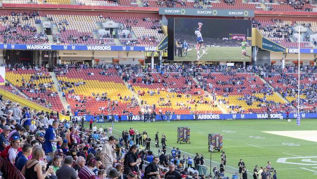 Crowd shot of Suncorp Stadium on the third day of NRL Magic Round, Sunday, May 19, 2024. Picture: Richard Walker